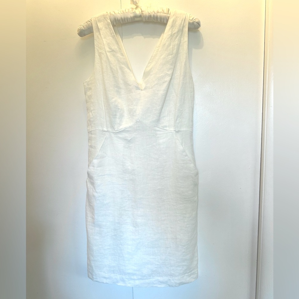 Calypso St Barth white linen sheath dress